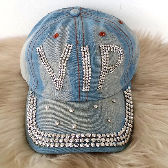 VIP Bling 💎 Denim Baseball Cap - Picture 11 of 12